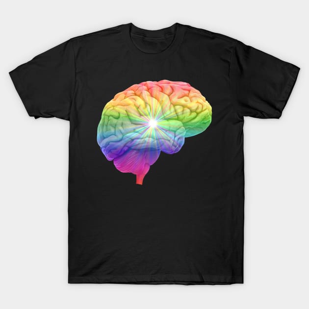 Luminescent Colorful Creative Rainbow Mind T-Shirt by Art by Deborah Camp